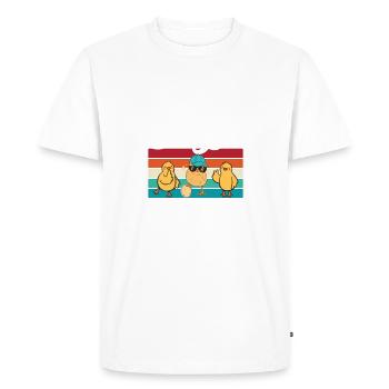 Cadeaux de poulet Propriétaire de poulet - T-shirt Premium bio Homme - blanc - Devant - Nico (187cm)