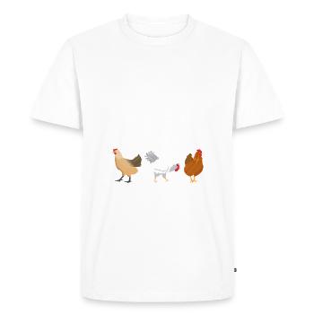 Cadeaux de poulet Propriétaire de poulet - T-shirt Premium bio Homme - blanc - Devant - Nico (187cm)