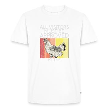 Cadeaux de poulet Propriétaire de poulet - T-shirt Premium bio Homme - blanc - Devant - Nico (187cm)