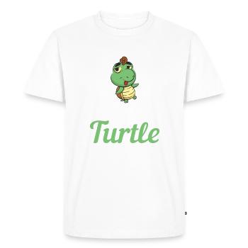 Turtle Owner Gift Turtle Lover - Men's Premium Organic T-Shirt - white - Front - Nico (187cm)