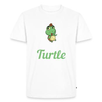 Turtle Owner Gift Turtle Lover - Men's Premium Organic T-Shirt - white - Front - Nico (187cm)