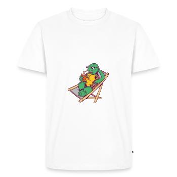 Turtle Owner Gift Turtle Lover - Men's Premium Organic T-Shirt - white - Front - Nico (187cm)