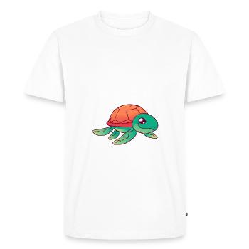 Turtle Owner Gift Turtle Lover - Men's Premium Organic T-Shirt - white - Front - Nico (187cm)