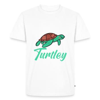 Turtle Owner Gift Turtle Lover - Men's Premium Organic T-Shirt - white - Front - Nico (187cm)