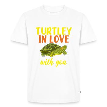 Turtle Owner Gift Turtle Lover - Men's Premium Organic T-Shirt - white - Front - Nico (187cm)