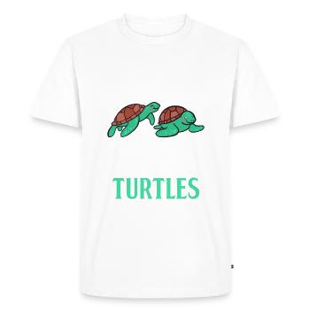Turtle Owner Gift Turtle Lover - Men's Premium Organic T-Shirt - white - Front - Nico (187cm)