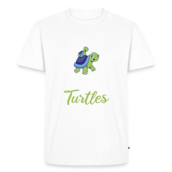 Turtle Owner Gift Turtle Lover - Men's Premium Organic T-Shirt - white - Front - Nico (187cm)