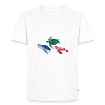 Turtle Owner Gift Turtle Lover - Men's Premium Organic T-Shirt - white - Front - Nico (187cm)