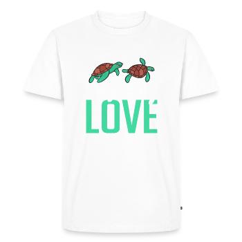 Turtle Owner Gift Turtle Lover - Men's Premium Organic T-Shirt - white - Front - Nico (187cm)