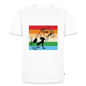 Dog Owner Gift Dog Lover - Men's Premium Organic T-Shirt - white - Front - Nico (187cm)