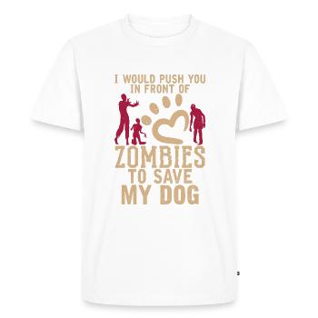 Dog Owner Gift Dog Lover - Men's Premium Organic T-Shirt - white - Front - Nico (187cm)