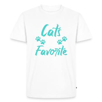 Gift Cat Owner Cat Gift - Men's Premium Organic T-Shirt - white - Front - Nico (187cm)