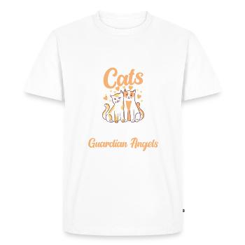 Gift Cat Owner Cat Gift - Men's Premium Organic T-Shirt - white - Front - Nico (187cm)