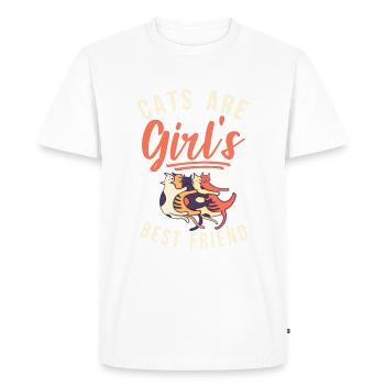 Gift Cat Owner Cat Gift - Men's Premium Organic T-Shirt - white - Front - Nico (187cm)