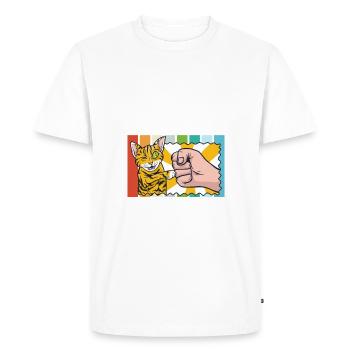 Gift Cat Owner Cat Gift - Men's Premium Organic T-Shirt - white - Front - Nico (187cm)