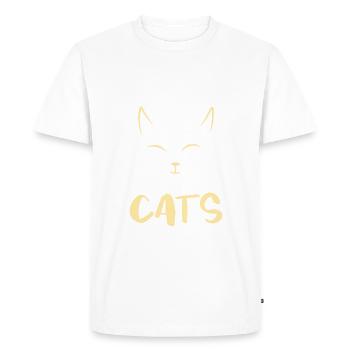 Gift Cat Owner Cat Gift - Men's Premium Organic T-Shirt - white - Front - Nico (187cm)
