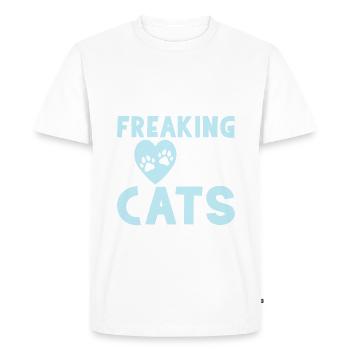 Gift Cat Owner Cat Gift - Men's Premium Organic T-Shirt - white - Front - Nico (187cm)