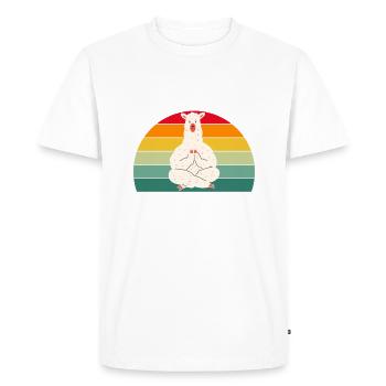Llama Gift Llama Lover Gift - Men's Premium Organic T-Shirt - white - Front - Nico (187cm)