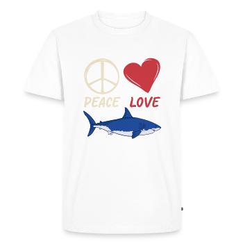 Cadeau de requin Amoureux des requins - T-shirt Premium bio Homme - blanc - Devant - Nico (187cm)