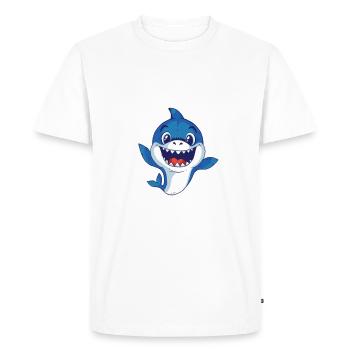 Cadeau de requin Amoureux des requins - T-shirt Premium bio Homme - blanc - Devant - Nico (187cm)