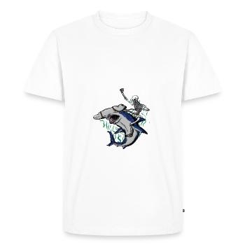 Cadeau de requin Amoureux des requins - T-shirt Premium bio Homme - blanc - Devant - Nico (187cm)