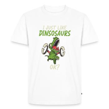 Cadeau de dinosaure Dino Lover Cadeau - T-shirt Premium bio Homme - blanc - Devant - Nico (187cm)