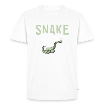 Snake Gift Snake Lover - Men's Premium Organic T-Shirt - white - Front - Nico (187cm)