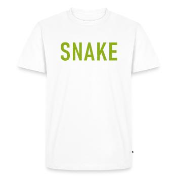 Snake Gift Snake Lover - Men's Premium Organic T-Shirt - white - Front - Nico (187cm)