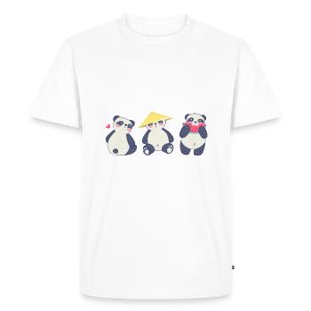 Panda Gifts Panda Lover - Men's Premium Organic T-Shirt - white - Front - Nico (187cm)