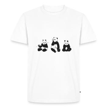 Panda Cadeaux Panda Lover - T-shirt Premium bio Homme - blanc - Devant - Nico (187cm)