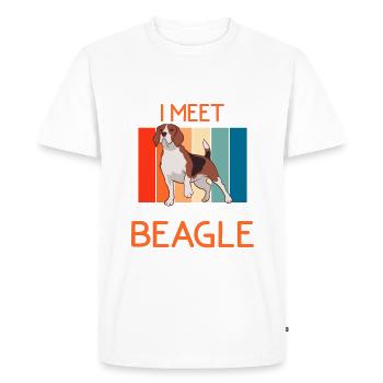 Beagle Gift Beagle Owner - Men's Premium Organic T-Shirt - white - Front - Nico (187cm)