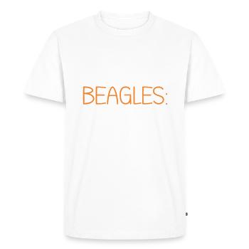 Beagle Cadeau Beagle Propriétaire - T-shirt Premium bio Homme - blanc - Devant - Nico (187cm)