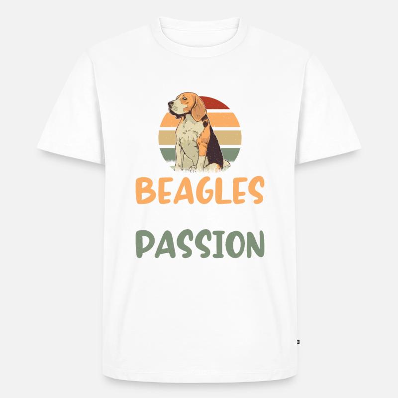 Beagle Geschenk Beagle Besitzer - Männer Premium Bio T-Shirt - Weiß