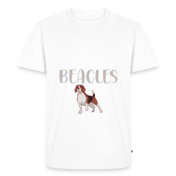 Beagle Gift Beagle Owner - Men's Premium Organic T-Shirt - white - Front - Nico (187cm)