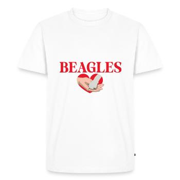 Beagle Cadeau Beagle Propriétaire - T-shirt Premium bio Homme - blanc - Devant - Nico (187cm)