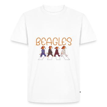 Beagle Cadeau Beagle Propriétaire - T-shirt Premium bio Homme - blanc - Devant - Nico (187cm)