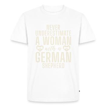 German Shepherd Gifts - Men's Premium Organic T-Shirt - white - Front - Nico (187cm)