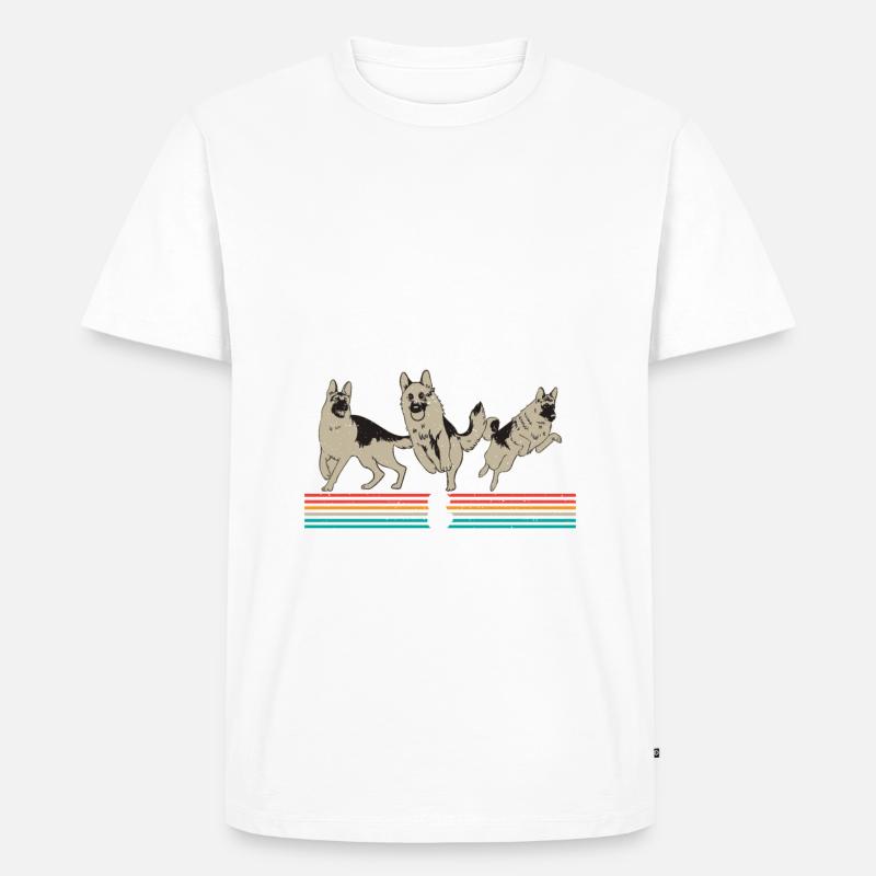 Deutscher Schäferhund Geschenke - Männer Premium Bio T-Shirt - Weiß