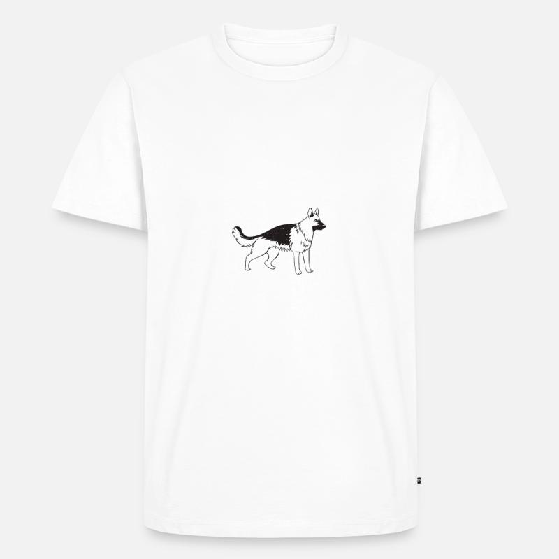 Deutscher Schäferhund Geschenke - Männer Premium Bio T-Shirt - Weiß