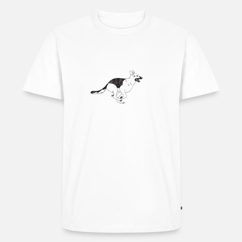 Deutscher Schäferhund Geschenke - Männer Premium Bio T-Shirt - Weiß