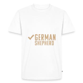 German Shepherd Gifts - Men's Premium Organic T-Shirt - white - Front - Nico (187cm)