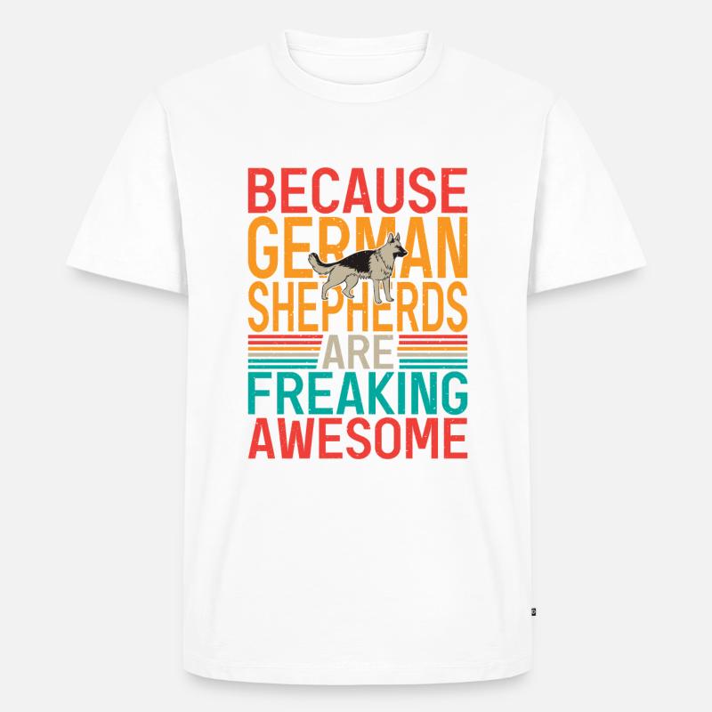 Deutscher Schäferhund Geschenke - Männer Premium Bio T-Shirt - Weiß