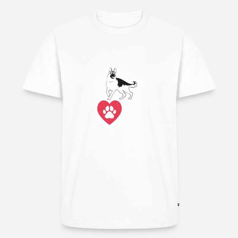 Deutscher Schäferhund Geschenke - Männer Premium Bio T-Shirt - Weiß