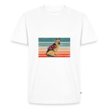 German Shepherd Gifts - Men's Premium Organic T-Shirt - white - Front - Nico (187cm)