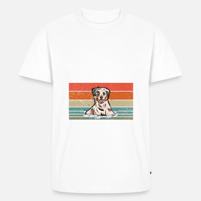 Australian Shepherd Geschenke - Männer Premium Bio T-Shirt - Weiß