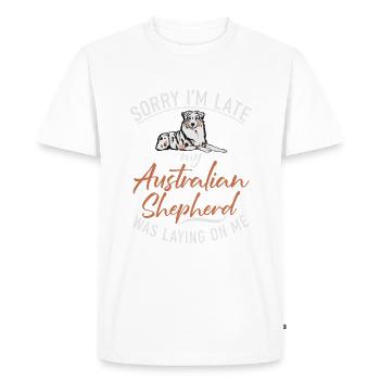 Australian Shepherd Gifts - Men's Premium Organic T-Shirt - white - Front - Nico (187cm)
