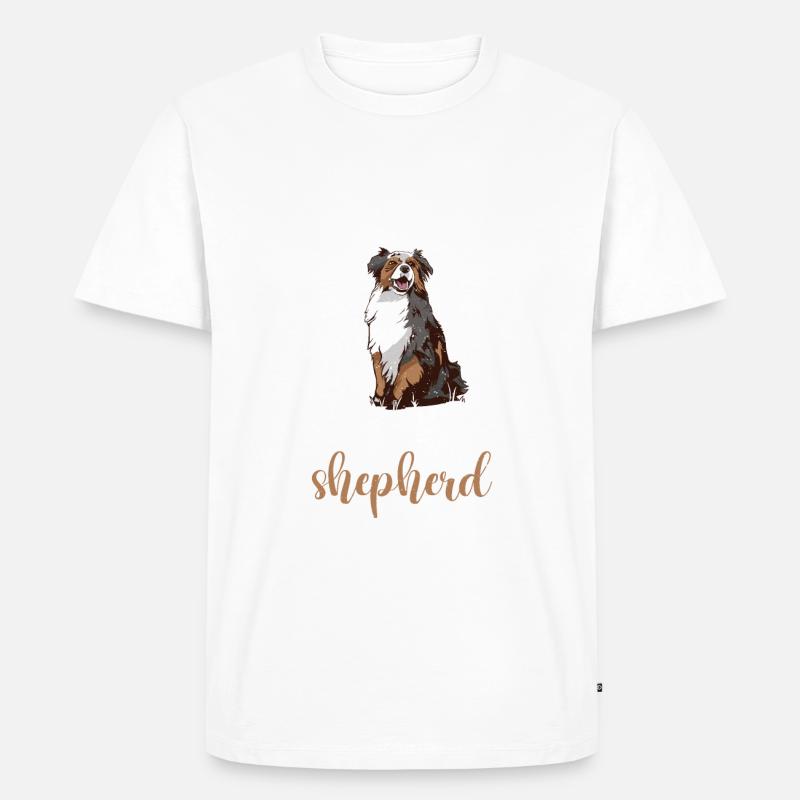 Australian Shepherd Geschenke - Männer Premium Bio T-Shirt - Weiß