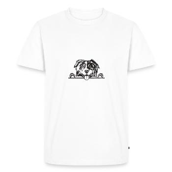 Australian Shepherd Gifts - Men's Premium Organic T-Shirt - white - Front - Nico (187cm)