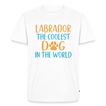 Cadeaux amoureux du Labrador - T-shirt Premium bio Homme - blanc - Devant - Nico (187cm)