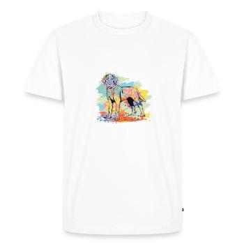 Cadeaux amoureux du Labrador - T-shirt Premium bio Homme - blanc - Devant - Nico (187cm)